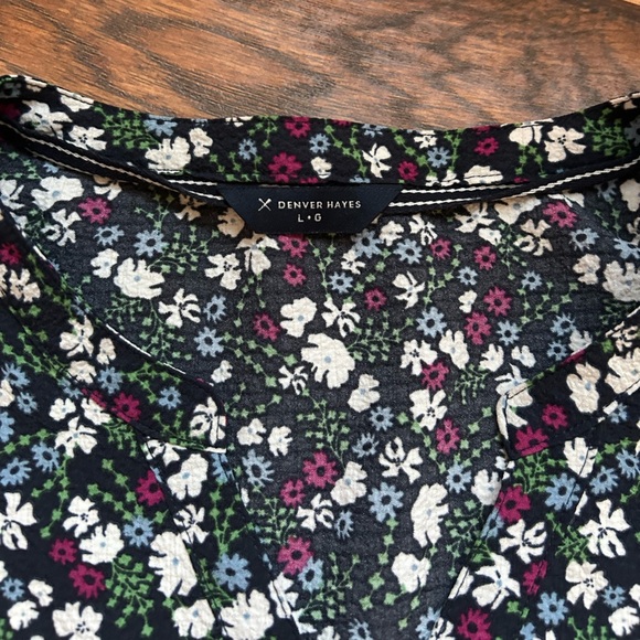 Denver Hayes Floral long Sleeve Blouse Size Large - Picture 2 of 4
